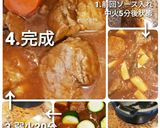 豚ヒレ煮込み~自家製デミグラスソース作り方6写真