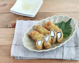 ご飯がすすむ！大和芋の豚巻き梅しそ風味作り方4写真