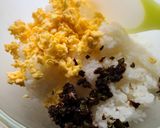 【使いきり】春菊の茎と卵のおにぎり作り方5写真