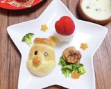 1歳X'mas♡蒸しパンキャンドルケーキ作り方6写真