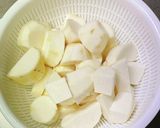 簡単！ホクホク里芋の玉ねぎ明太マヨサラダ作り方1写真