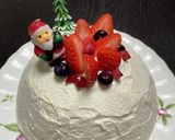 飴細工を飾った☆Xmas ドームケーキ作り方20写真