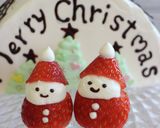 ハーフケーキ♪クリスマスツリー＆サンタ作り方24写真