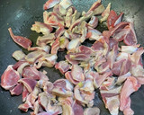 小松菜と砂肝のオイスターソース炒め作り方1写真