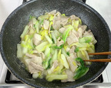 冬ぽかおかず＊豚バラ白菜のとろみ中華炒め作り方7写真