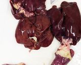 適当　鳥モツ(鶏血肝)の下処理作り方1写真