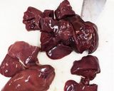 適当　鳥モツ(鶏血肝)の下処理作り方2写真