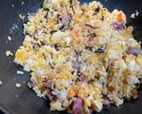 ローストビーフのひきわり納豆こんぶ炒飯作り方6写真