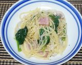 フライパン一つでほうれん草のパスタ作り方8写真