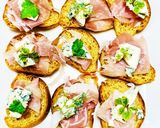 ブルーチーズと生ハムのカナッペ♪作り方3写真