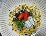ヨウサマの減塩納豆パスタ夜のシメの食事作り方3写真