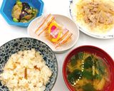 【病院】なすと枝豆とおくらナムル【給食】作り方5写真