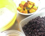 オートミール甘酒レンジかぼちゃ小豆蒸パン作り方2写真