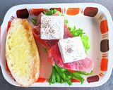 生ハムとクリームチーズのバケットサンド作り方6写真