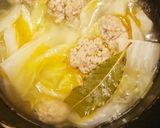 白菜と辛味噌団子のスープ作り方6写真