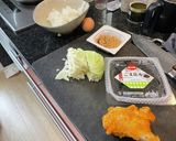 フライドチキンとひきわり納豆チャーハン作り方1写真
