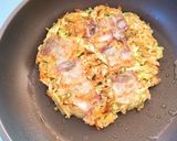 豚キムチーズのお好み焼き作り方6写真