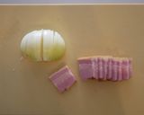ベーコンブロックと玉ねぎのチーズ焼き作り方2写真