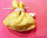 三つ葉香る♡餡かけ鶏モモ・銀杏入り餅巾着作り方5写真