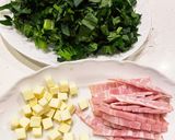 栄養満点♡ほうれん草とチーズのチャーハン作り方1写真