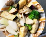 根菜茄子肉なし飯泥棒味噌炒味温野菜サラダ作り方14写真