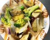 根菜茄子肉なし飯泥棒味噌炒味温野菜サラダ作り方16写真