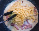 原形ベーコンブロックを使ったカルボナーラ作り方8写真