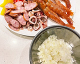 豪華見えバージョン♡海鮮たっぷりパエリア作り方3写真