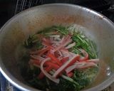 水菜とカニカマのあんかけ作り方5写真