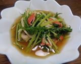 水菜とカニカマのあんかけ作り方8写真