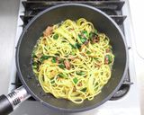 味つきイワシ缶とニラの和風パスタ◎簡単作り方6写真
