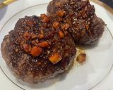 牛挽肉のみ！ガーリックソースハンバーグ作り方22写真