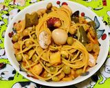 タコとミックスビーンズの野菜スープ作り方2写真