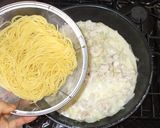鶏ひき肉クリームパスタ♪簡単あるもので作り方8写真
