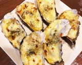 簡単　殻付き牡蠣のチーズ焼き作り方3写真