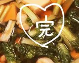 タァサイと厚揚げとえび煮作り方8写真