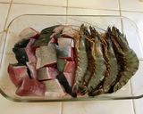 CAで御節　鰤と海老の照り焼き作り方1写真