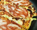 山芋たっぷりの米粉お好み焼き●豚玉作り方3写真
