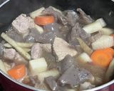 ニンニクと胡麻油香る豚肉と厚揚げ大根煮作り方3写真