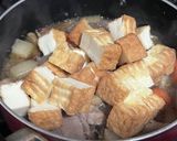 ニンニクと胡麻油香る豚肉と厚揚げ大根煮作り方4写真