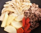 フライパンでつくる牛肉の煮しめ作り方5写真