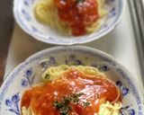 市販のパスタソースにパセリ作り方1写真