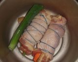 A圧力鍋でチキンロールの３色巻き作り方6写真