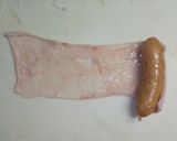 ウィンナーの鶏皮巻き　カレー風味作り方3写真