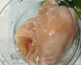 むね肉で蒸し鶏と出汁。鶏だし雑煮2022作り方4写真
