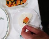 市販の生ハムチーズ巻きとカボチャの餃子作り方5写真