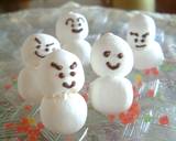 Xマスケーキの飾り☆プチシュー雪だるま♪作り方7写真