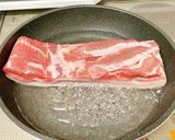 皮付豚バラ肉塩炙焼き(クリスピーポーク)作り方2写真