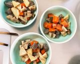 お節リメイク筑前煮蒲鉾飯泥棒甘辛春雨炒煮作り方5写真