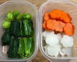 簡単野菜たっぷり味噌味雑煮　覚書作り方8写真